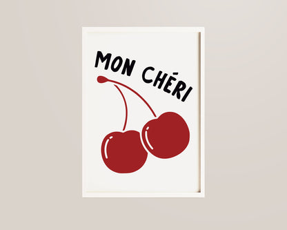 Mon Cheri Red Wall Art Print