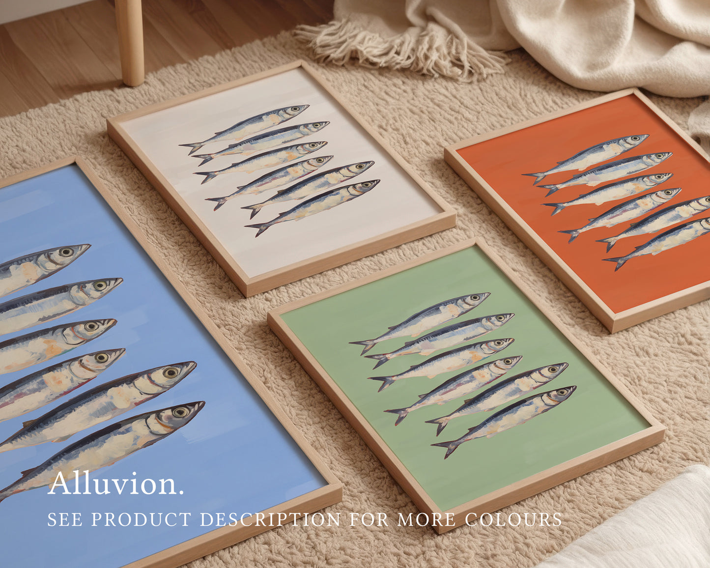 Blush Pink Sardines Art Print