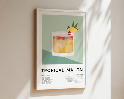 Tropical Mai Tai Wall Art Print