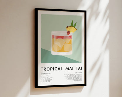 Tropical Mai Tai Wall Art Print
