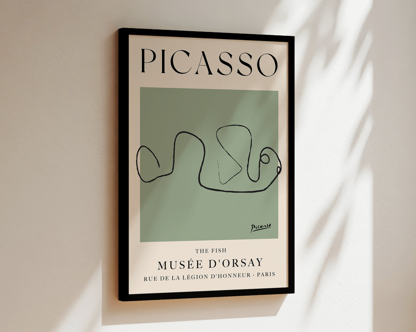 Picasso The Fish Art Print In Green