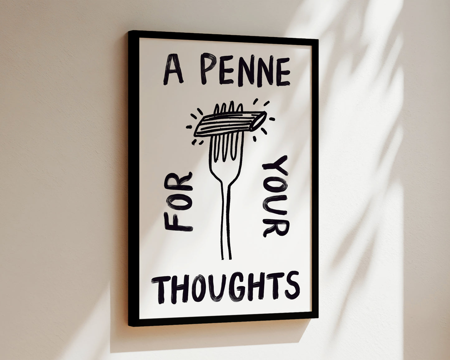 A Penne For Your Thoughts Quote In Black Print