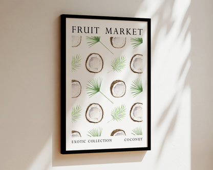 Fruit Market Coconut Art Wall Art Print