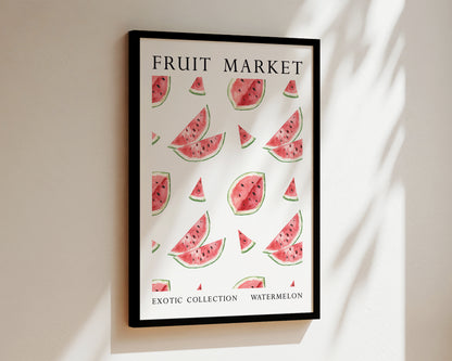 Fruit Market Watermelon Art Wall Art Print