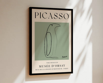 Picasso The Penguin Art Wall Art Print In Green
