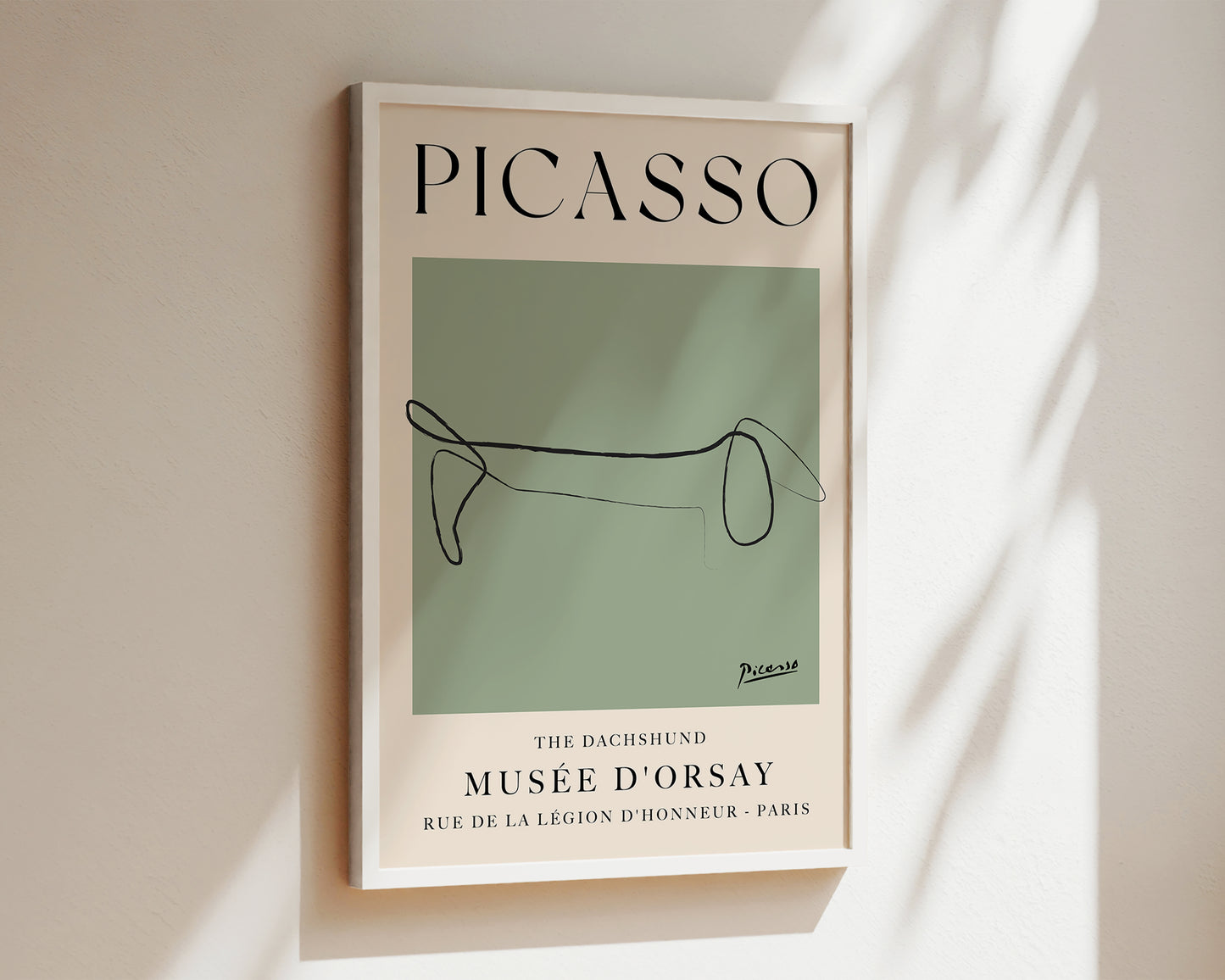 Picasso The Dog Art Print In Green