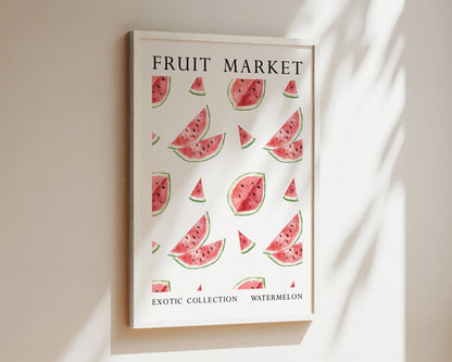 Fruit Market Watermelon Art Wall Art Print