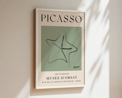 Picasso The Starfish Art Wall Art Print In Green