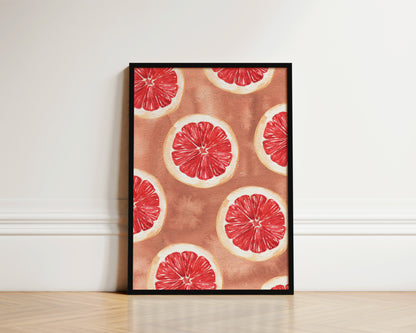 Grapefruit Art Wall Art Print