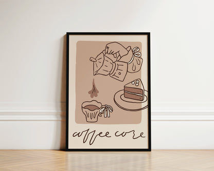 Coffee Core Dainty Wall Art Print