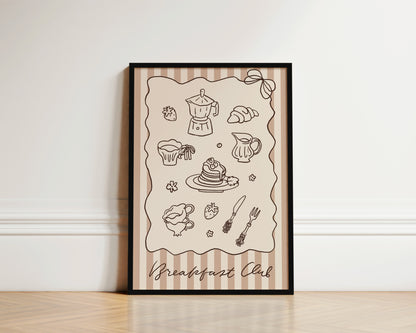 Breakfast Club Stripes Wall Art Print