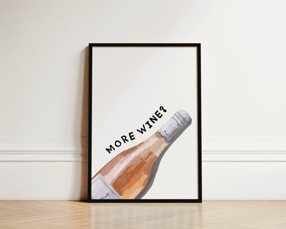More Wine Wall Art Print