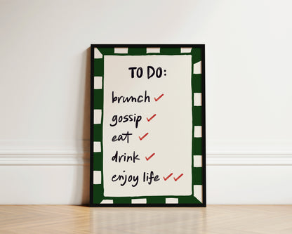 To Do List Wall Art Print