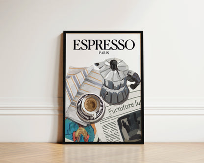Paris Espresso Art Wall Art Print