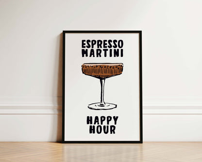 Espresso Martini Happy Hour Wall Art Print