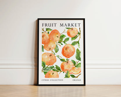 Fruit Market Orange Art Wall Art Print