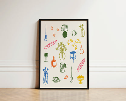 Dinner Table Wall Art Print