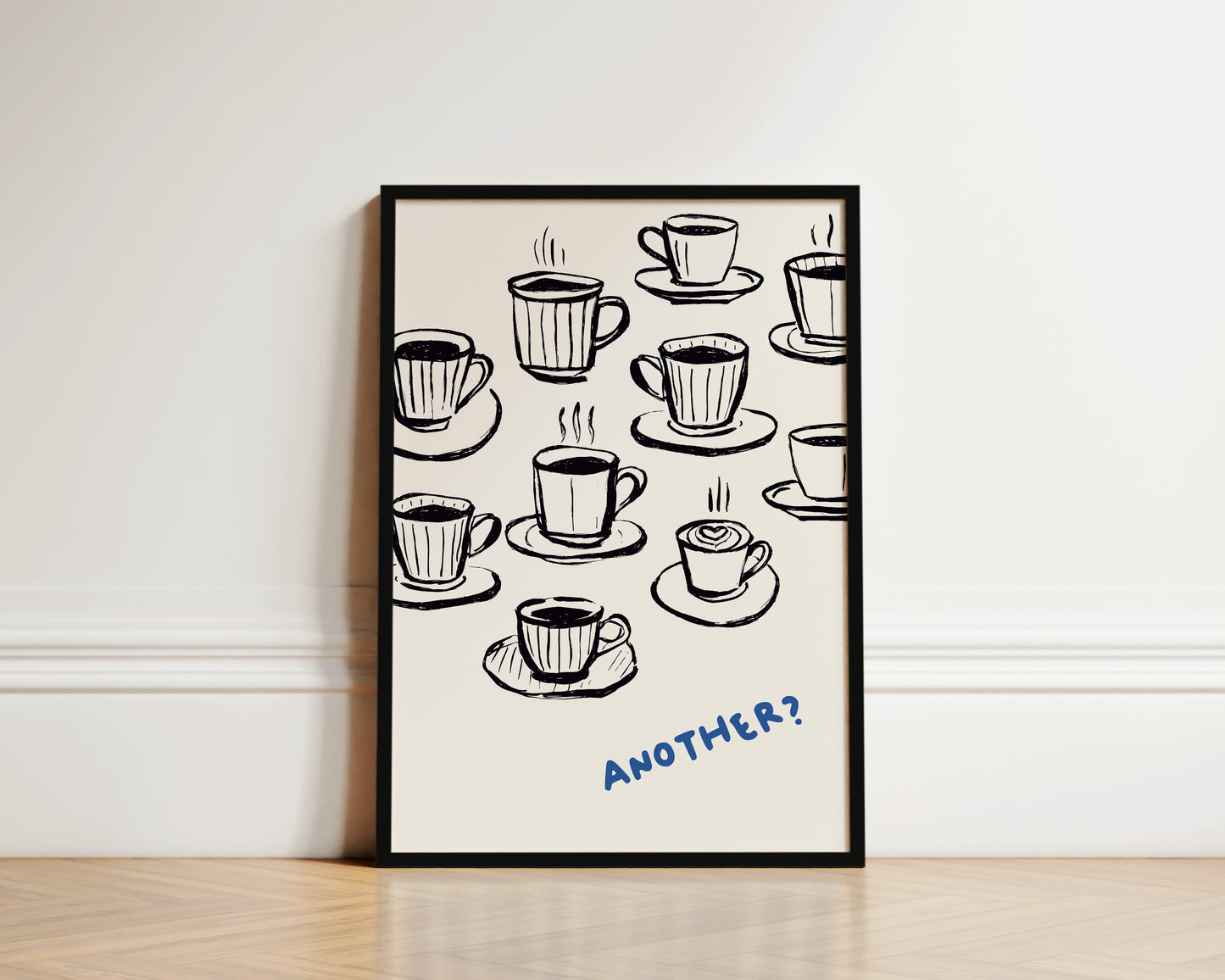 Another Coffee In Blue Poster