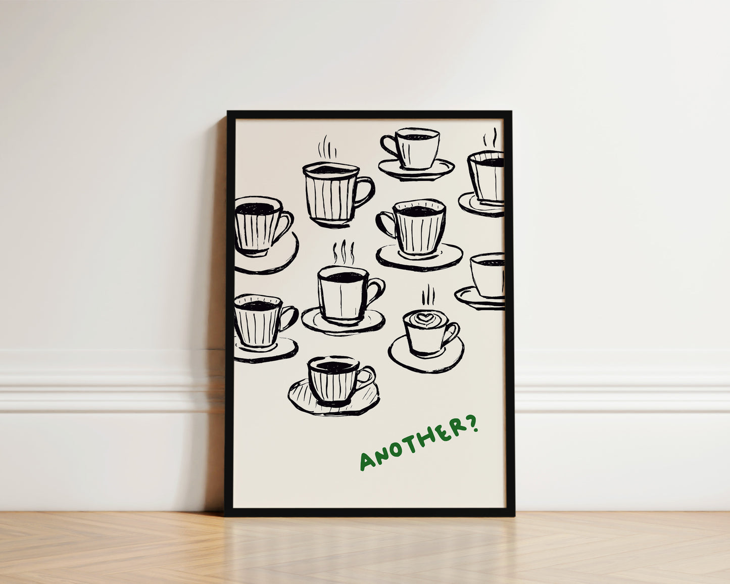 Another Coffee In Green Poster