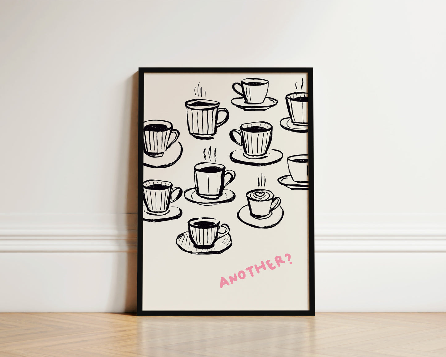 Another Coffee In Pink Poster