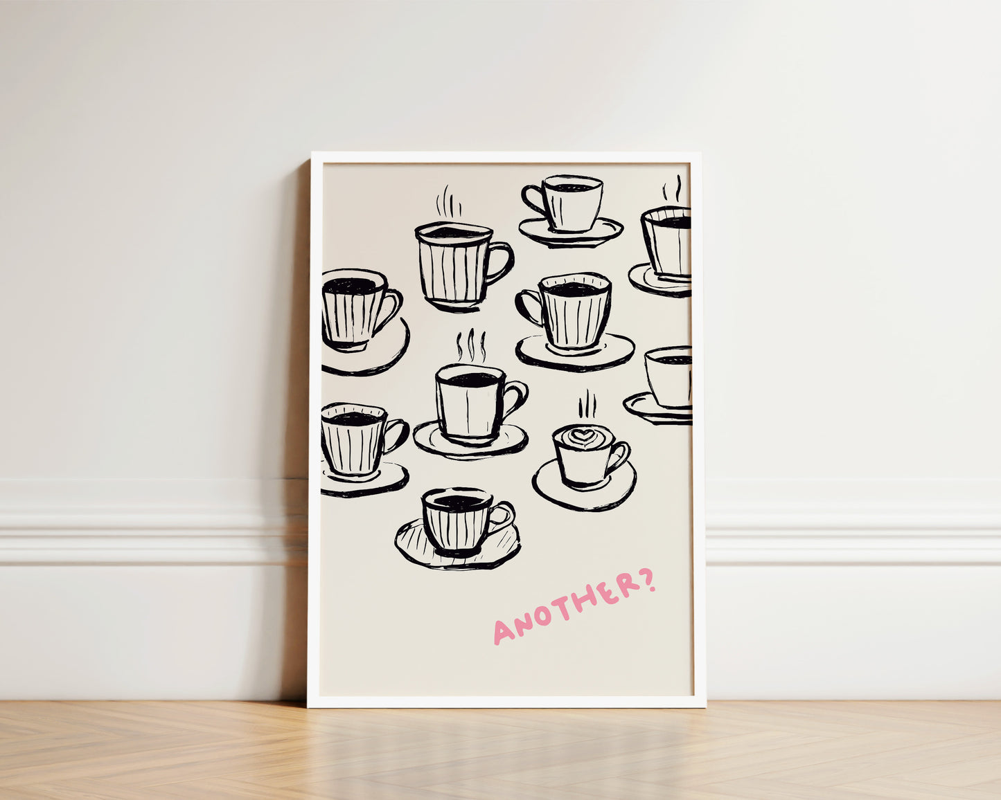 Another Coffee In Pink Poster