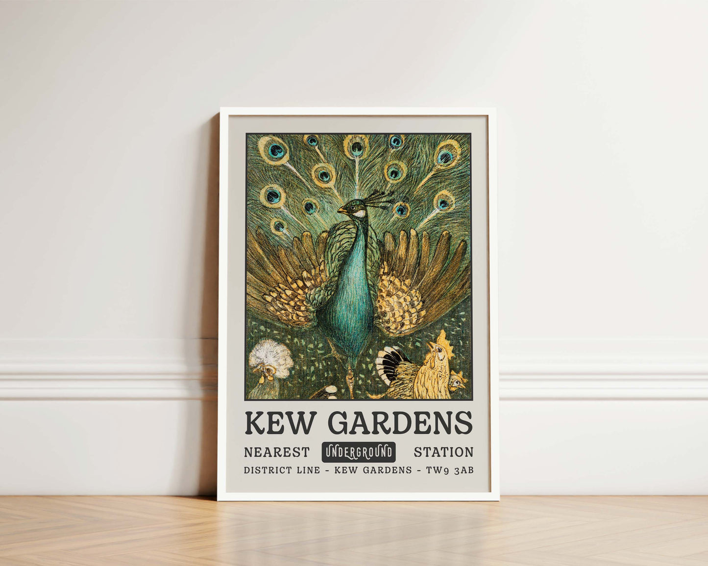 Kew Gardens Peacock Art Print