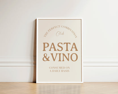 Pasta & Vino Art Wall Art Print