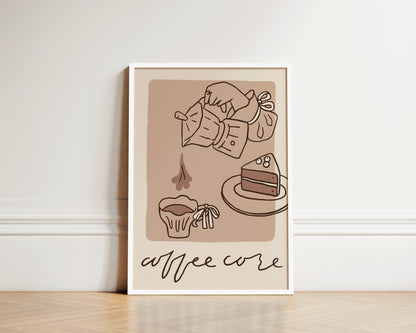 Coffee Core Dainty Wall Art Print