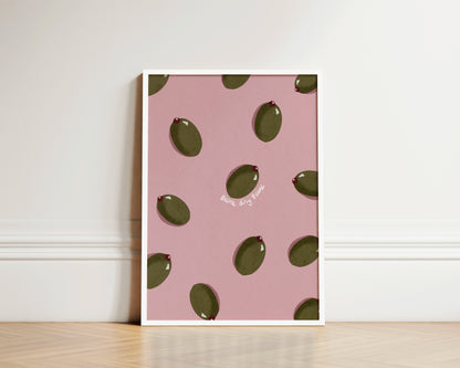 Pink Olive Wall Art Print