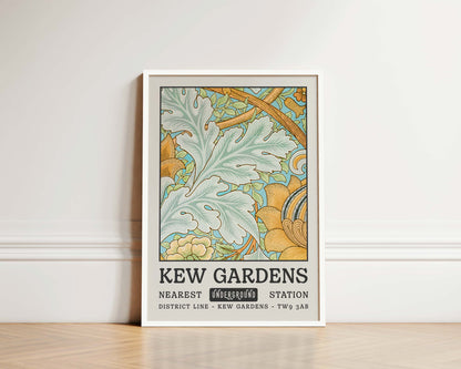 Kew Gardens Light Blue Tapestry Art Wall Art Print