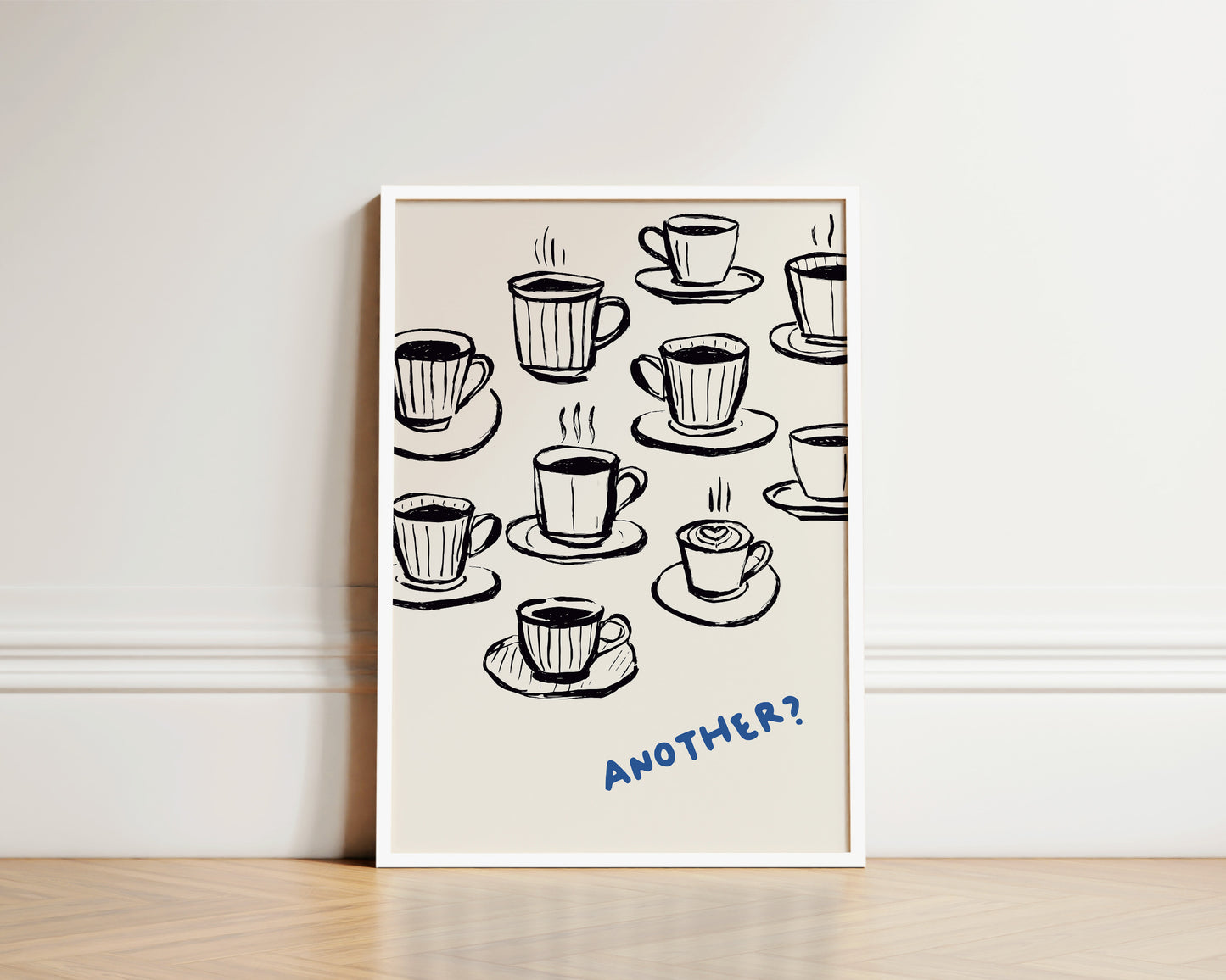 Another Coffee In Blue Poster