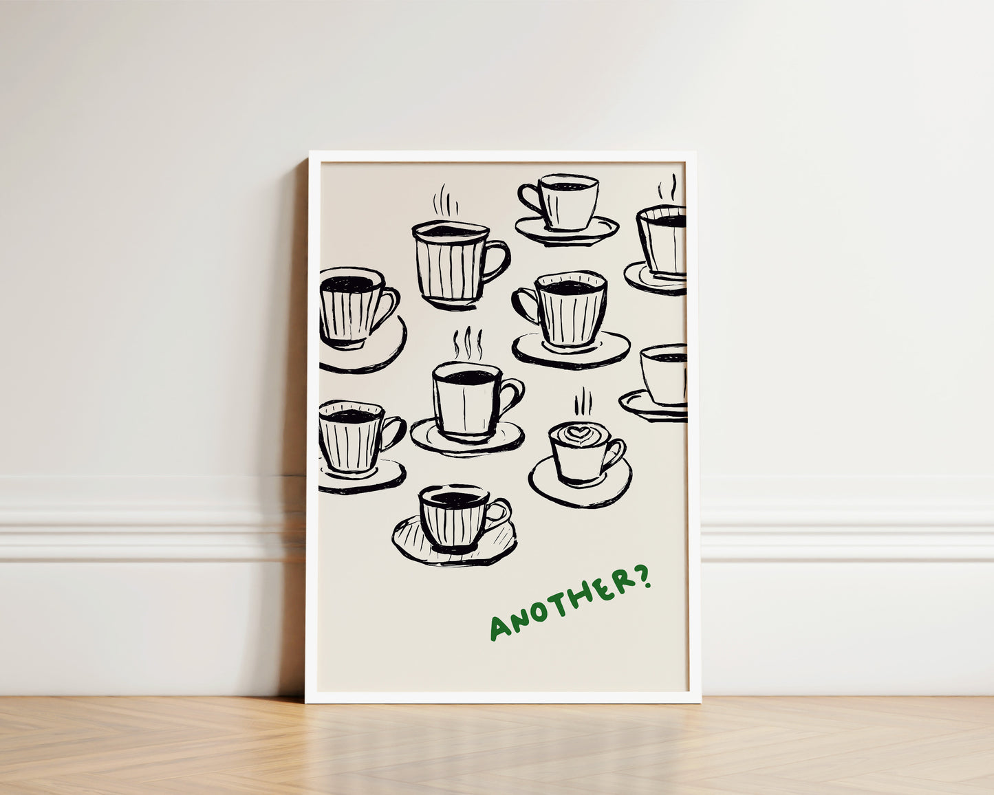 Another Coffee In Green Poster