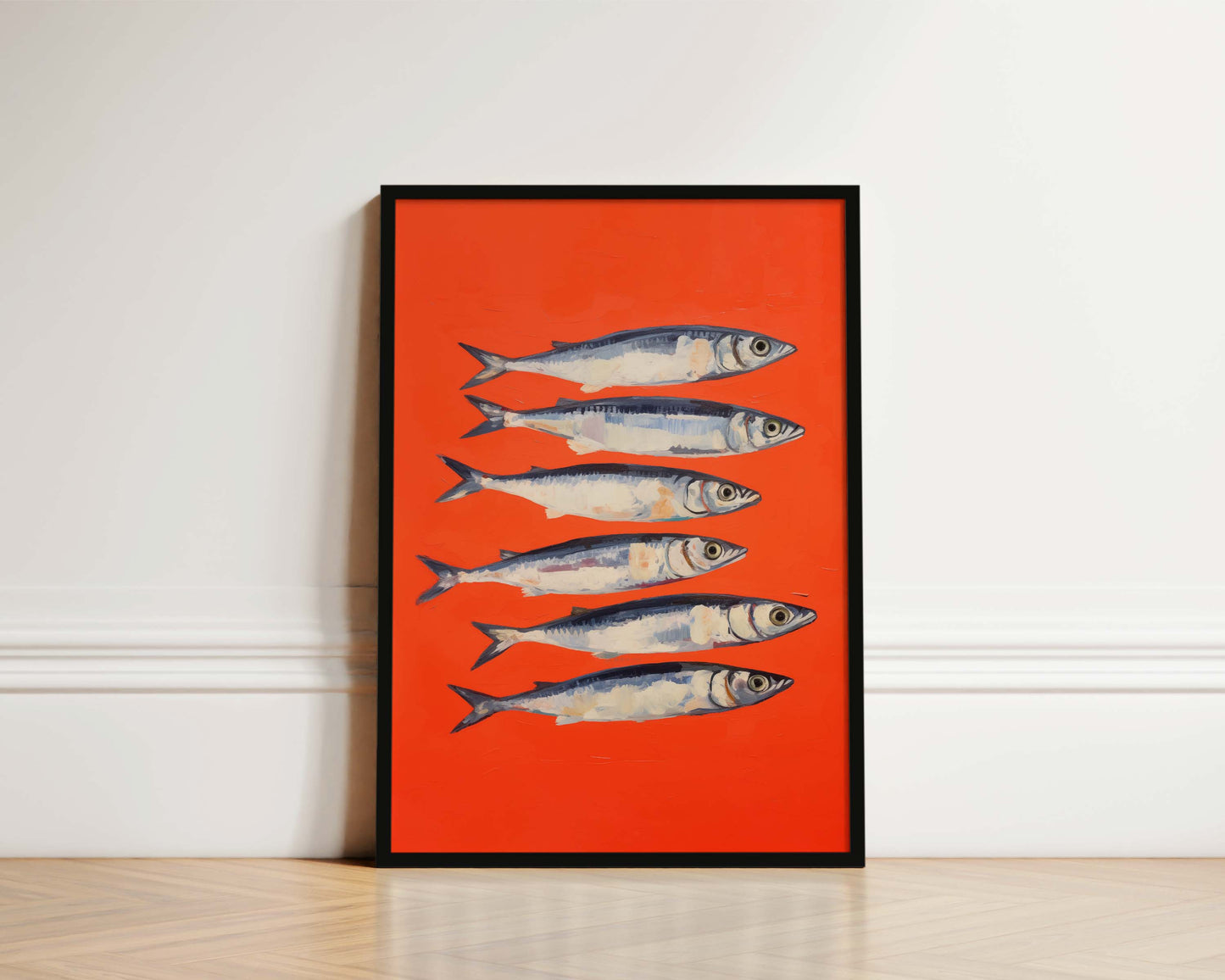 Red Sardines Art Print