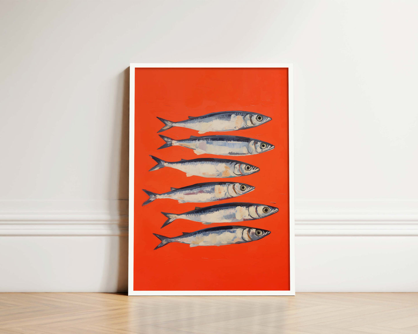 Red Sardines Art Print