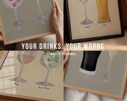 Personalised Drinks Print
