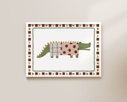 Crocodile Art Wall Art Print