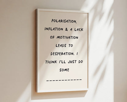 Polarisation & Inflation Wall Art Print