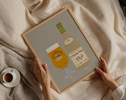 Birra Moretti & White Chicken Wine Print