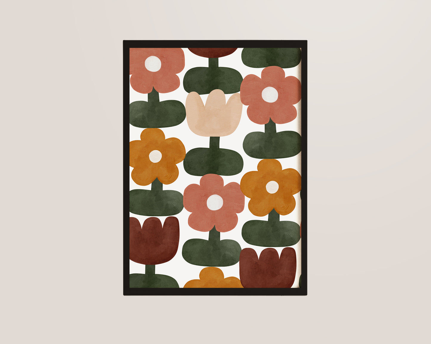 Flower Pattern Nursery Print