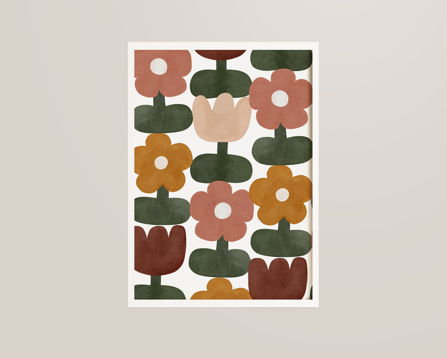 Flower Pattern Nursery Print