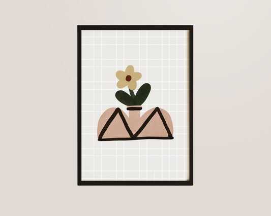 Flower Vase Nursery Print