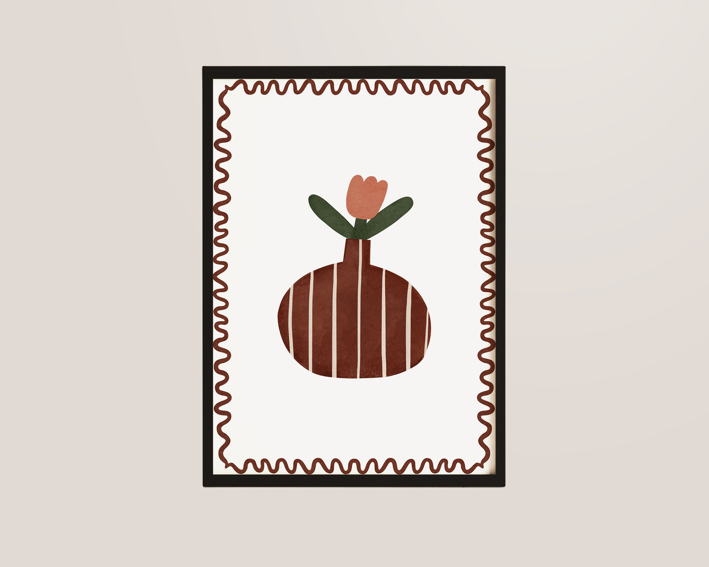 Stripey Vase Nursery Print