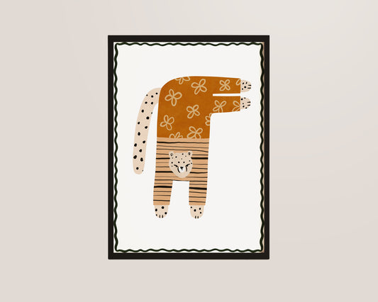 Cute Cheetah Nursery Print