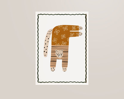 Cute Cheetah Nursery Wall Art Print