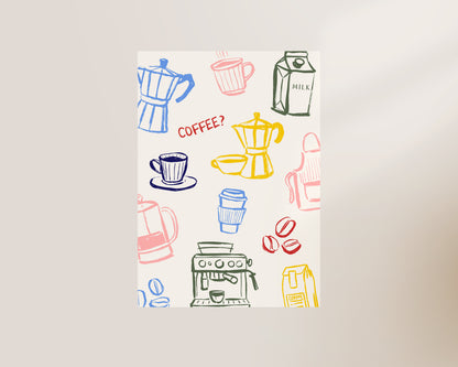 Colourful Coffee Print