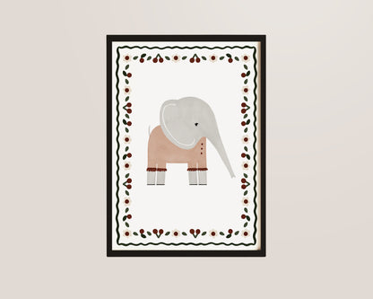 Cute Elephant Art Wall Art Print