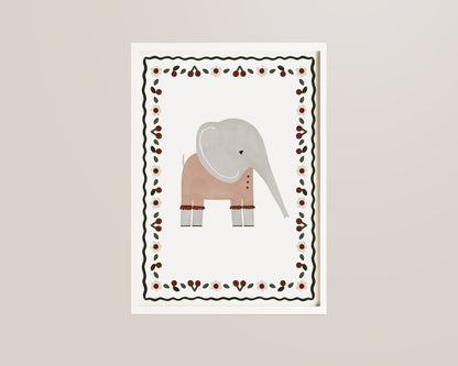 Cute Elephant Art Wall Art Print