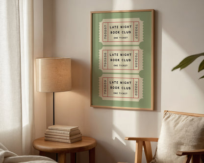 Late Night Book Club Print