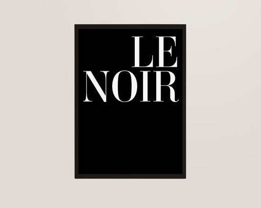 Le Noir Art Print