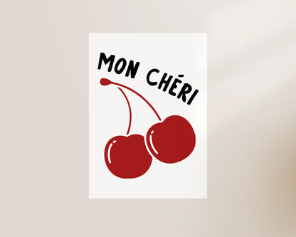 Mon Cheri Red Wall Art Print